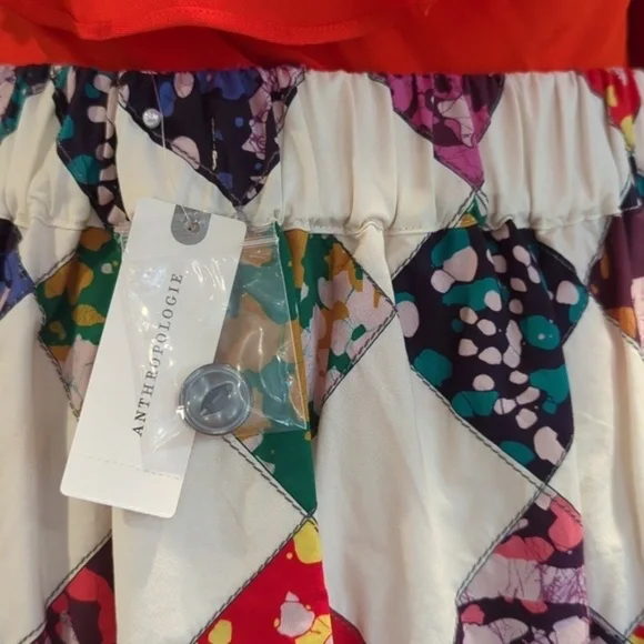Tiny for Anthropologie patchwork midi skirt size large NWT - worn on tv
